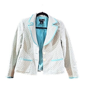 Style & Co Petite Blazer White overlay lace   sz 6p